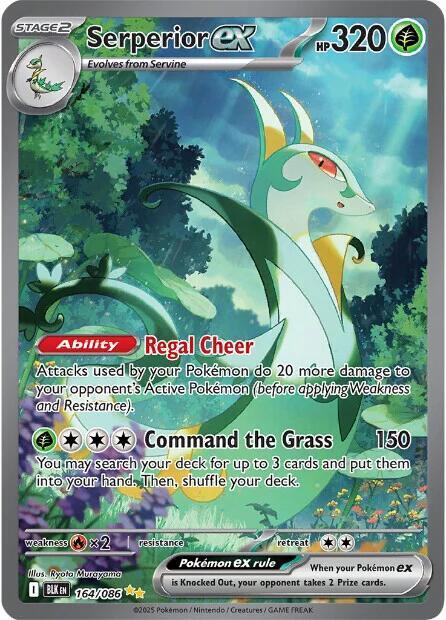 Serperior ex 164/086 card from SV: Black Bolt
