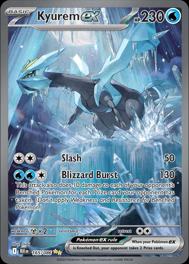 Kyurem ex 165/086 card from SV: Black Bolt