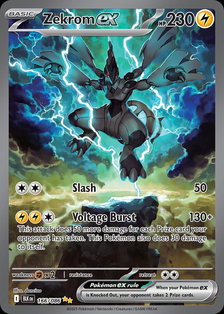 Zekrom ex 166/086 card from SV: Black Bolt