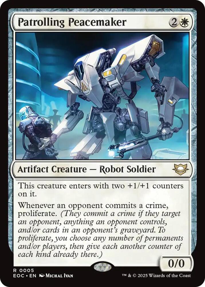 Patrolling Peacemaker 5 card from Commander: Edge of Eternities