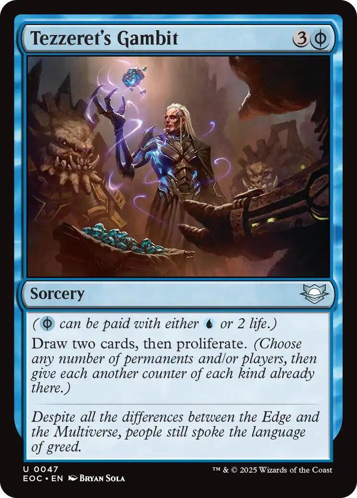 Tezzeret's Gambit 47 card from Commander: Edge of Eternities