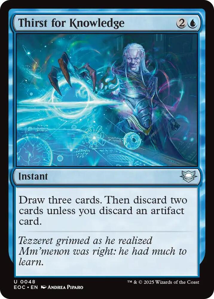 Thirst for Knowledge 48 card from Commander: Edge of Eternities