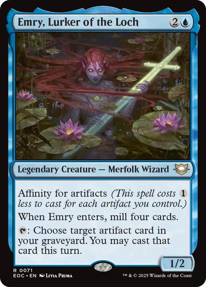 Emry, Lurker of the Loch 71 card from Commander: Edge of Eternities