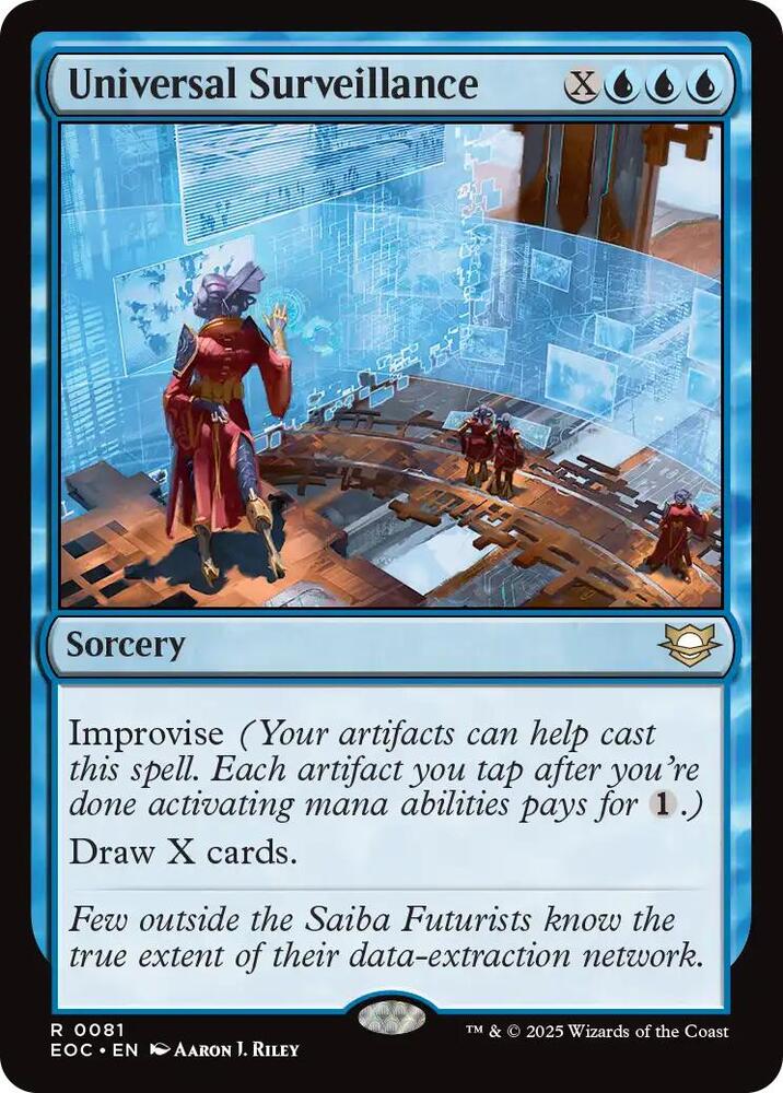 Universal Surveillance 81 card from Commander: Edge of Eternities