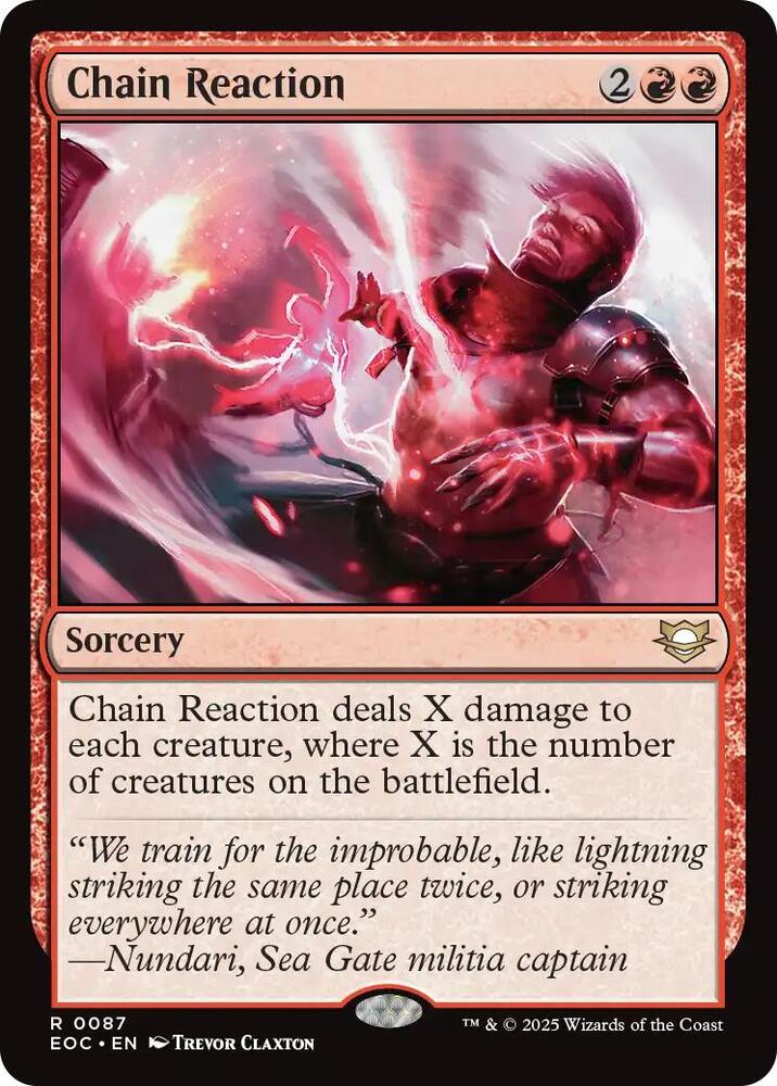 Chain Reaction 87 card from Commander: Edge of Eternities