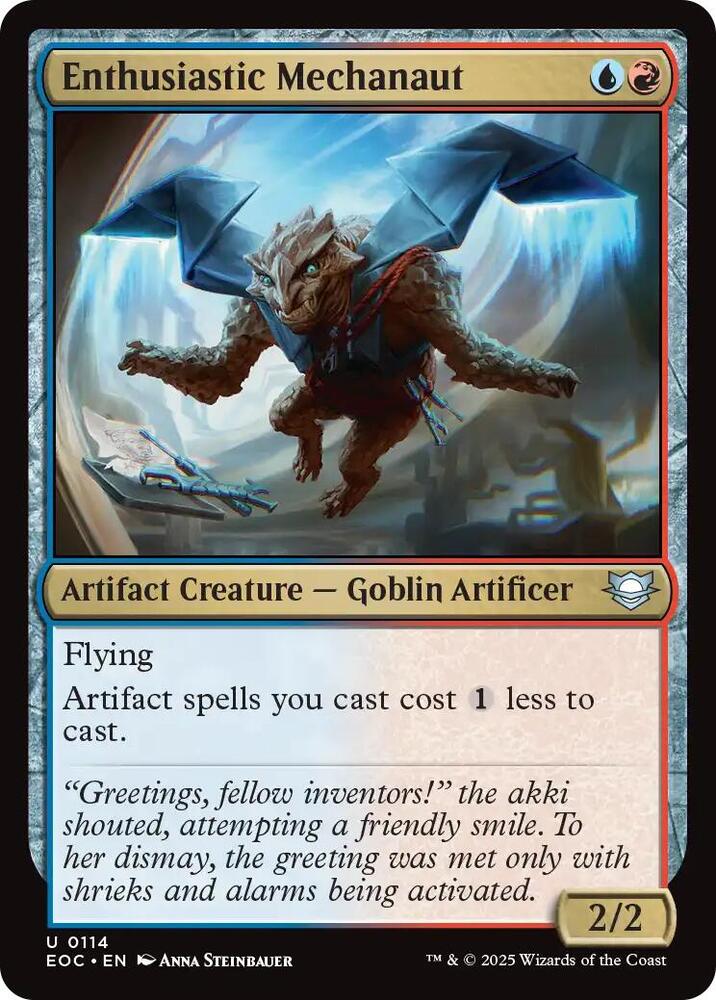 Enthusiastic Mechanaut 114 card from Commander: Edge of Eternities