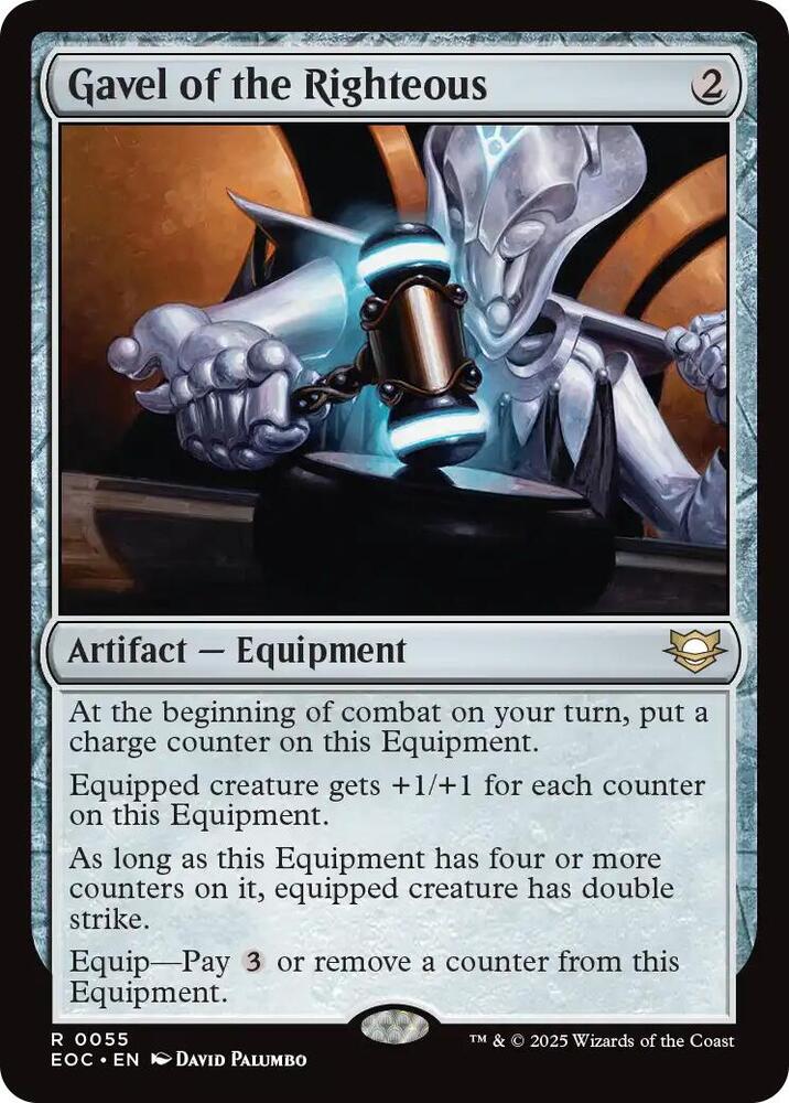Gavel of the Righteous 55 card from Commander: Edge of Eternities