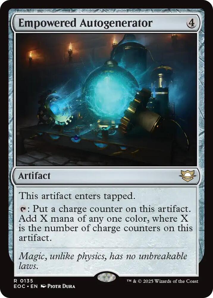 Empowered Autogenerator 135 card from Commander: Edge of Eternities
