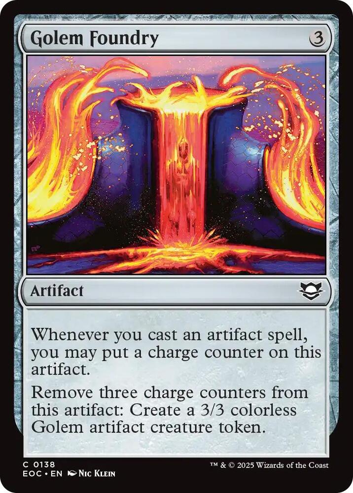 Golem Foundry 138 card from Commander: Edge of Eternities