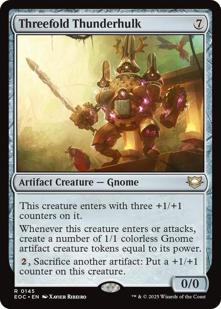 Threefold Thunderhulk 145 card from Commander: Edge of Eternities