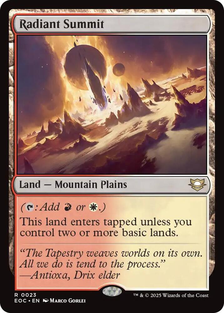 Radiant Summit 23 card from Commander: Edge of Eternities