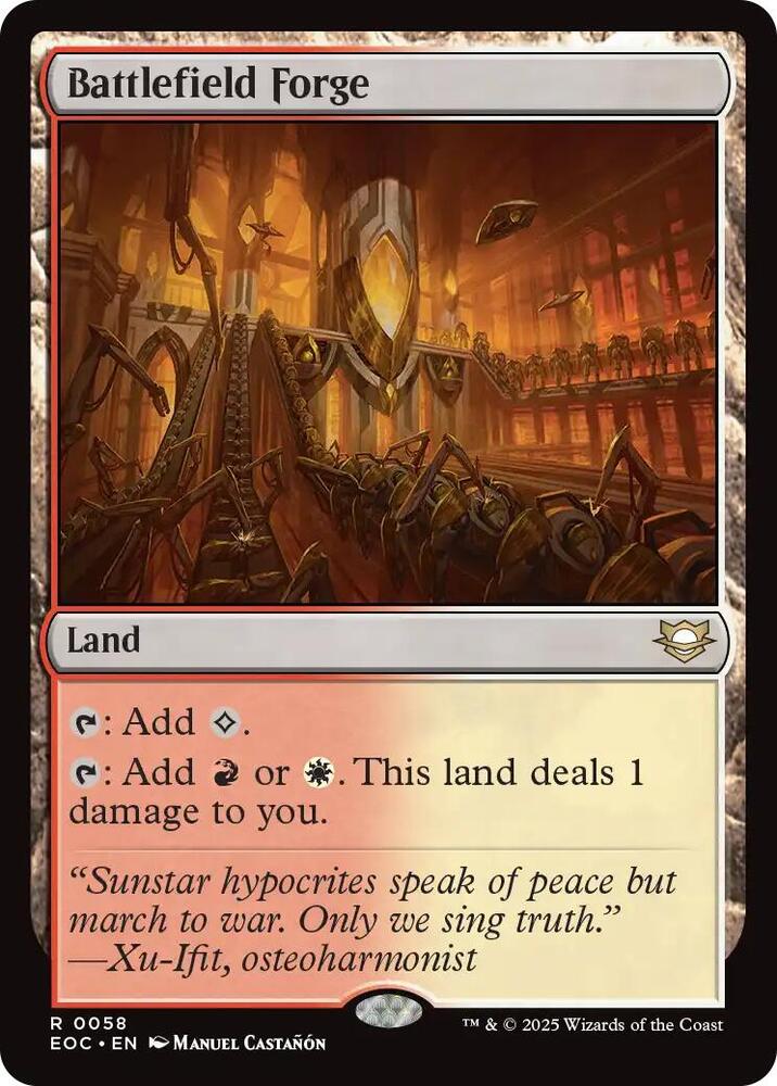 Battlefield Forge 58 card from Commander: Edge of Eternities