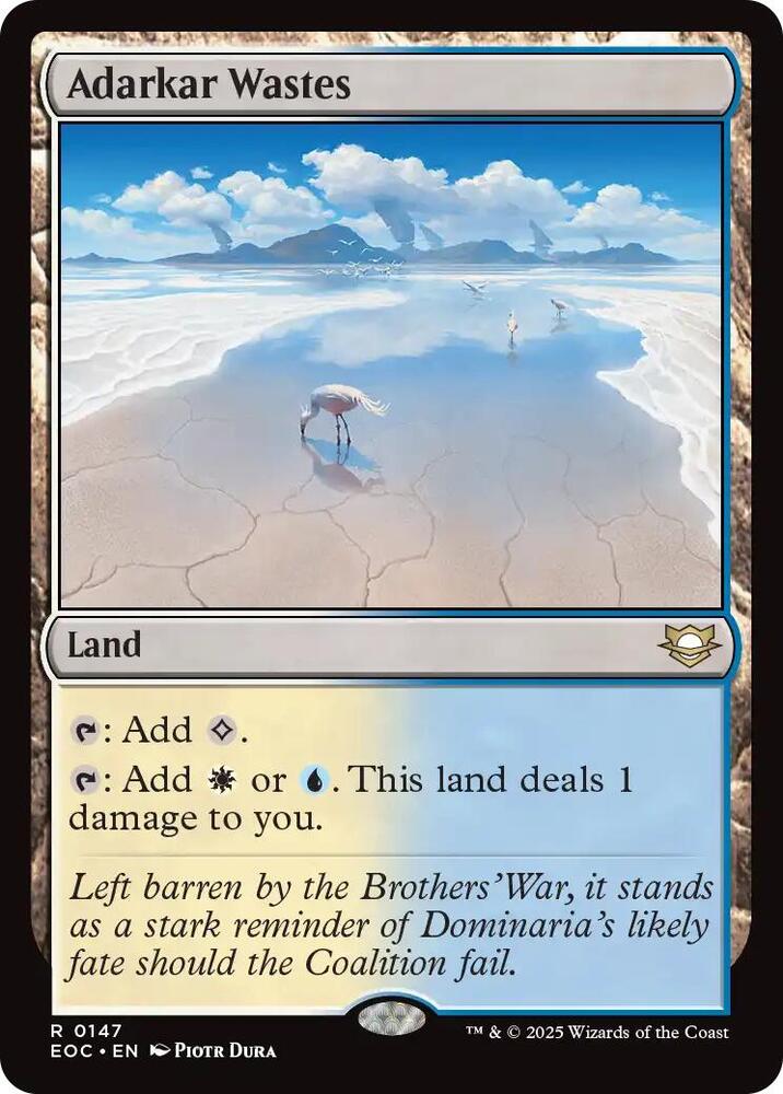 Adarkar Wastes 147 card from Commander: Edge of Eternities