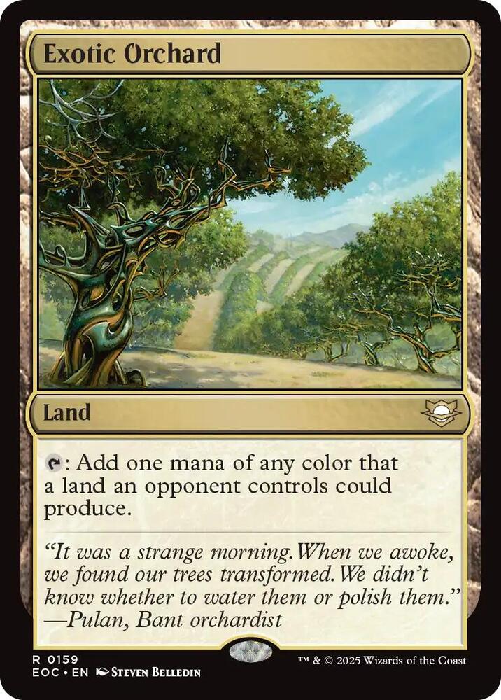 Exotic Orchard 159 card from Commander: Edge of Eternities