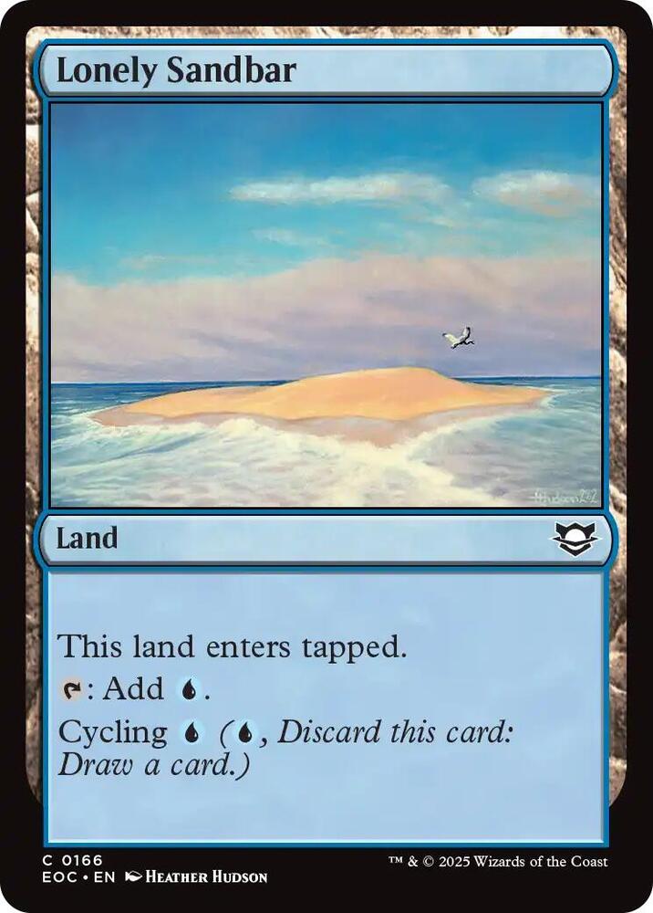 Lonely Sandbar 166 card from Commander: Edge of Eternities