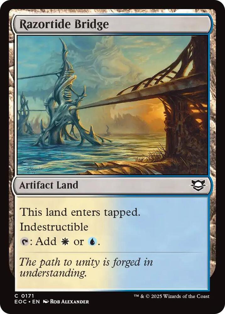 Razortide Bridge 171 card from Commander: Edge of Eternities