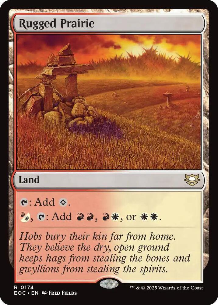 Rugged Prairie 174 card from Commander: Edge of Eternities