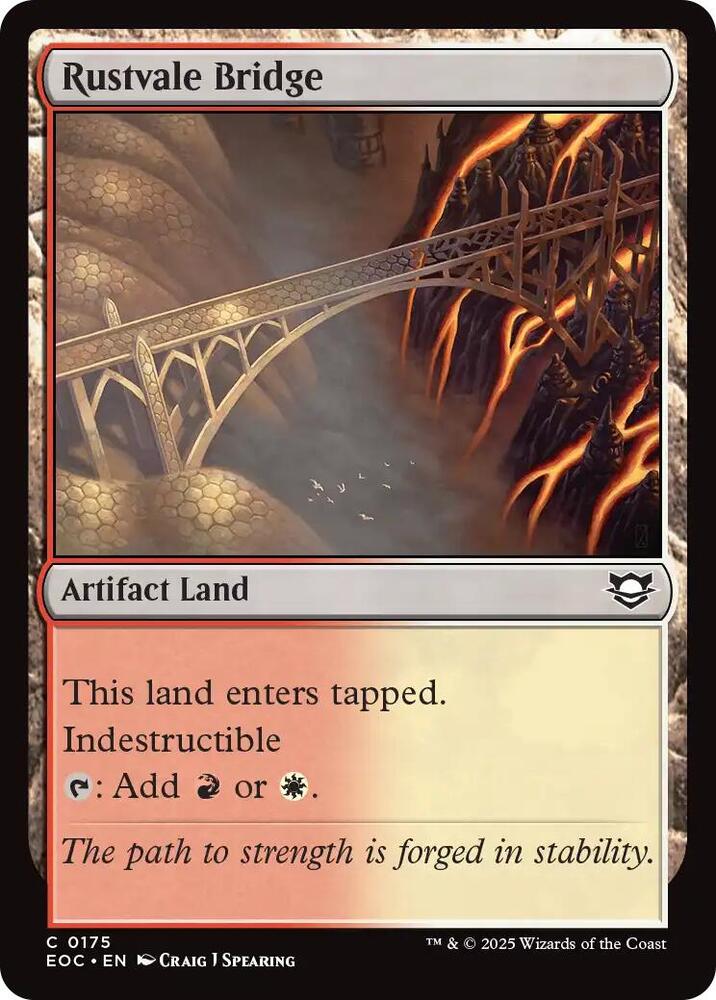 Rustvale Bridge 175 card from Commander: Edge of Eternities