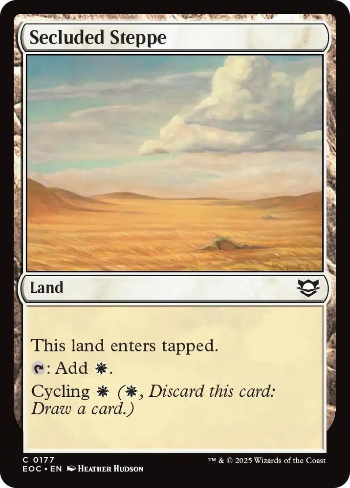 Secluded Steppe 177 card from Commander: Edge of Eternities