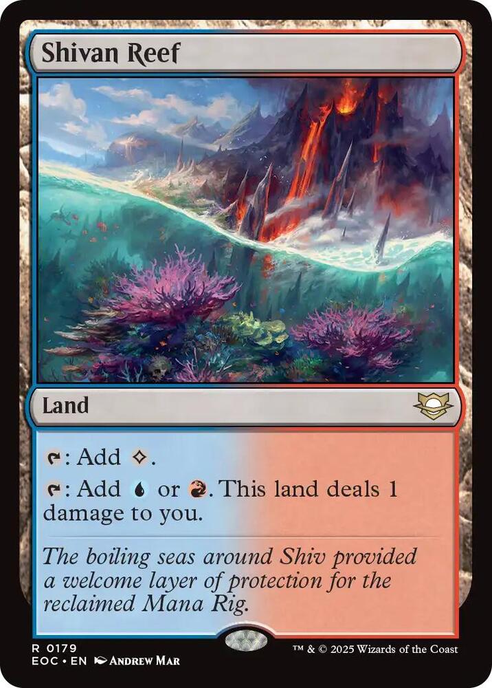 Shivan Reef 179 card from Commander: Edge of Eternities