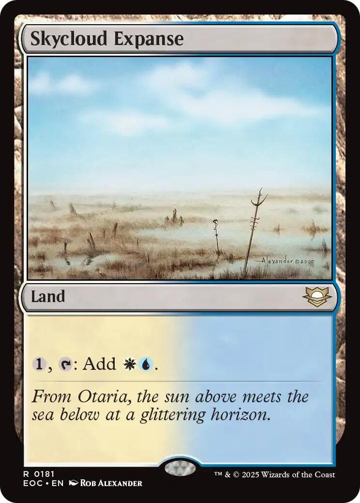 Skycloud Expanse 181 card from Commander: Edge of Eternities