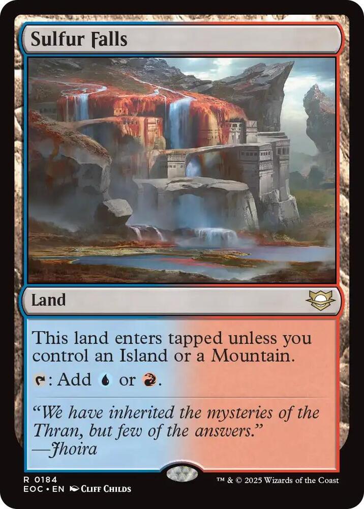 Sulfur Falls 184 card from Commander: Edge of Eternities