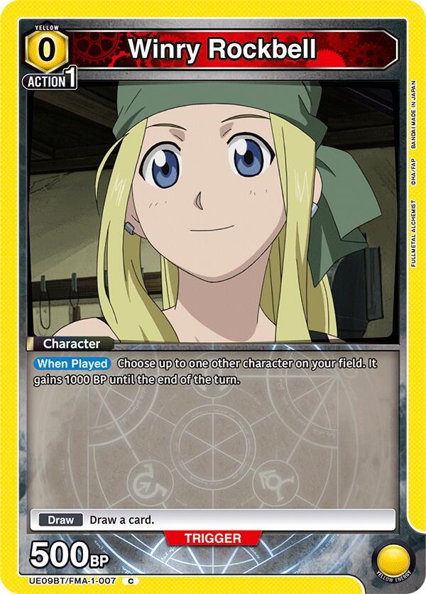 Winry Rockbell UE09BT/FMA-1-007 card from UE09BT: FULLMETAL ALCHEMIST