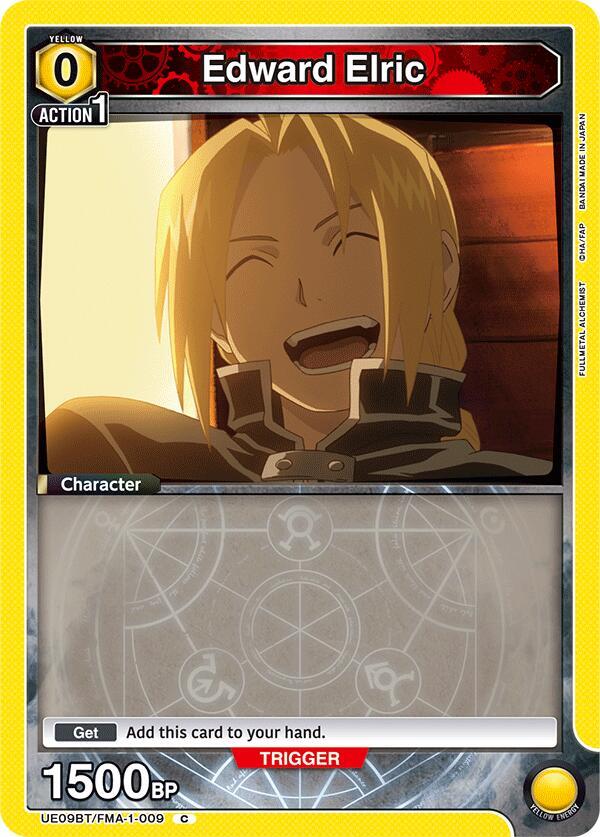 Edward Elric UE09BT/FMA-1-009 card from UE09BT: FULLMETAL ALCHEMIST