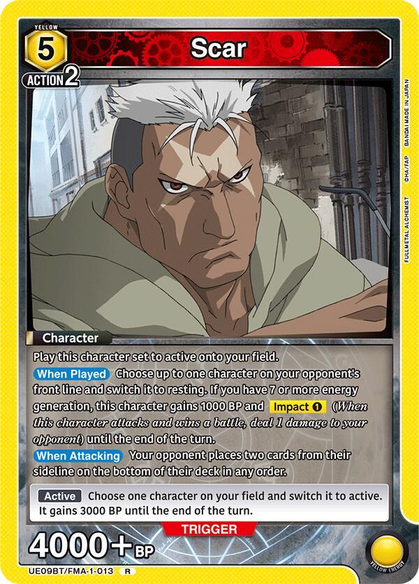 Scar UE09BT/FMA-1-013 card from UE09BT: FULLMETAL ALCHEMIST
