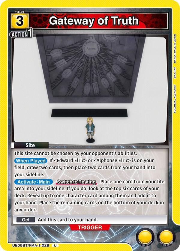 Gateway of Truth UE09BT/FMA-1-028 card from UE09BT: FULLMETAL ALCHEMIST