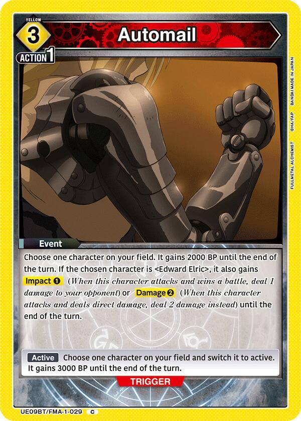 Automail UE09BT/FMA-1-029 card from UE09BT: FULLMETAL ALCHEMIST
