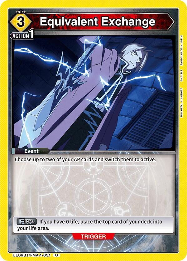 Equivalent Exchange UE09BT/FMA-1-031 card from UE09BT: FULLMETAL ALCHEMIST