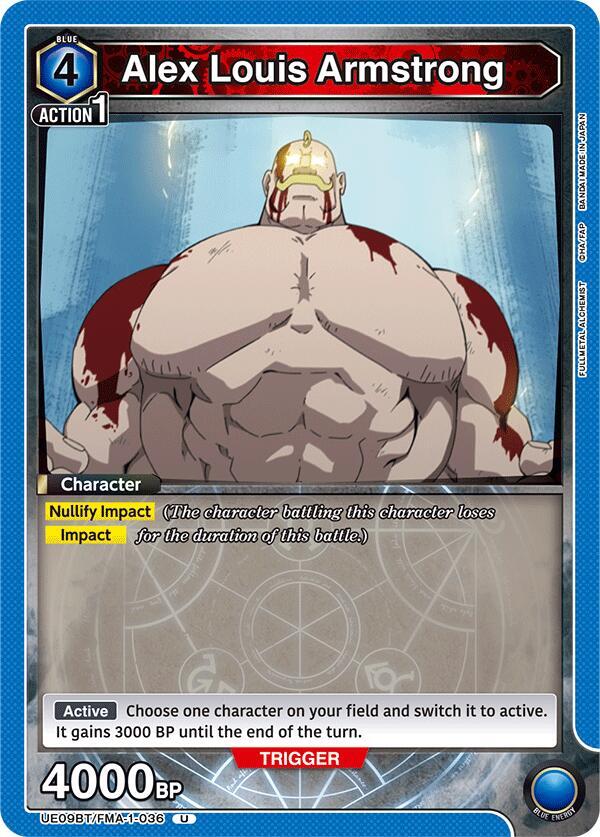 Alex Louis Armstrong UE09BT/FMA-1-036 card from UE09BT: FULLMETAL ALCHEMIST