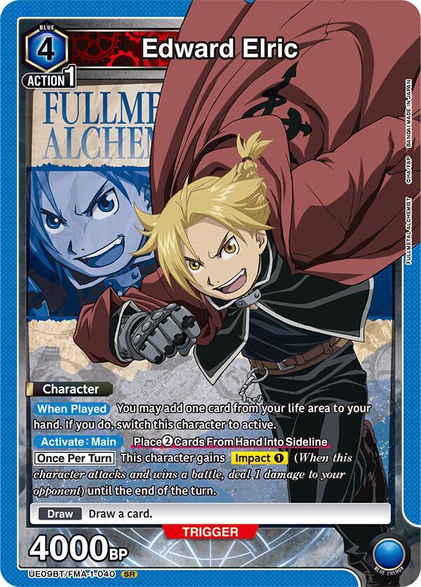 Edward Elric UE09BT/FMA-1-040 card from UE09BT: FULLMETAL ALCHEMIST