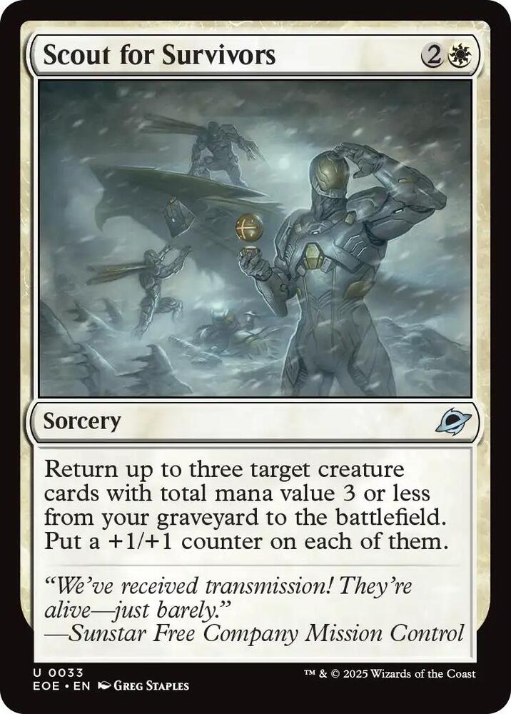 Scout for Survivors 33 card from Edge of Eternities