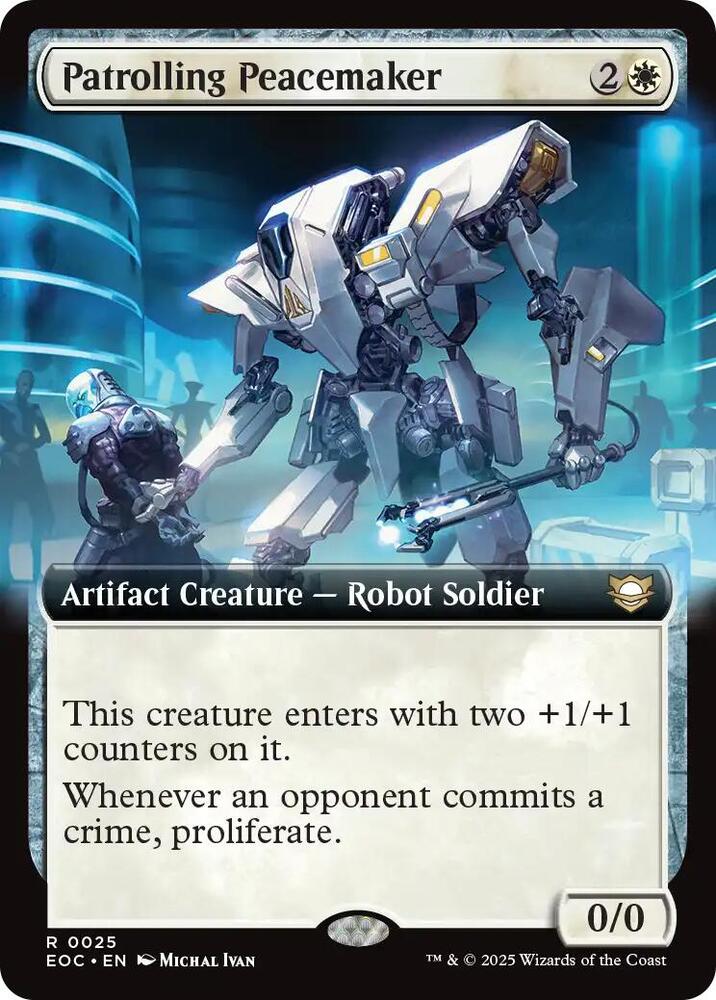 Patrolling Peacemaker (Extended Art) 25 card from Commander: Edge of Eternities