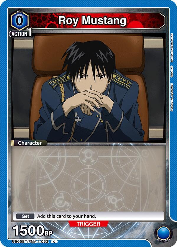 Roy Mustang UE09BT/FMA-1-052 card from UE09BT: FULLMETAL ALCHEMIST