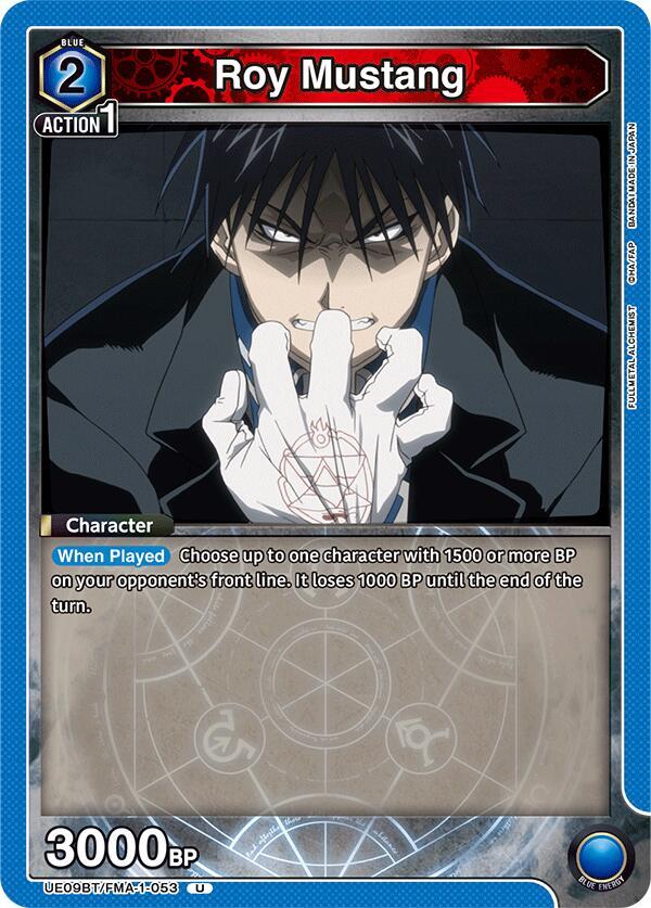 Roy Mustang UE09BT/FMA-1-053 card from UE09BT: FULLMETAL ALCHEMIST