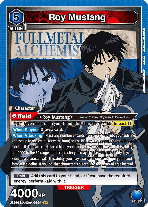 Roy Mustang UE09BT/FMA-1-055 card from UE09BT: FULLMETAL ALCHEMIST