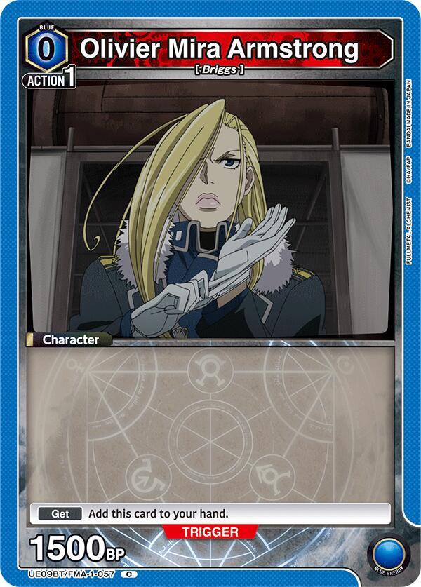 Olivier Mira Armstrong UE09BT/FMA-1-057 card from UE09BT: FULLMETAL ALCHEMIST