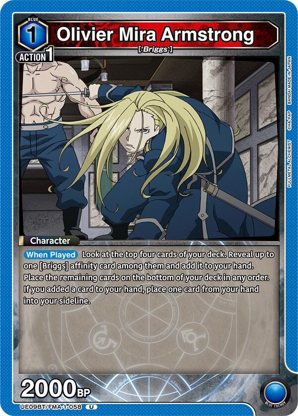 Olivier Mira Armstrong UE09BT/FMA-1-058 card from UE09BT: FULLMETAL ALCHEMIST