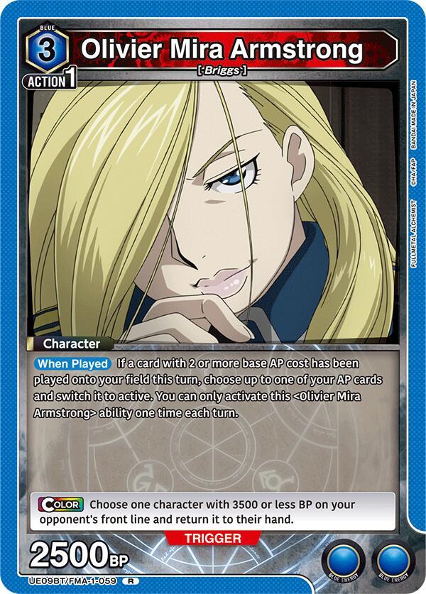 Olivier Mira Armstrong UE09BT/FMA-1-059 card from UE09BT: FULLMETAL ALCHEMIST