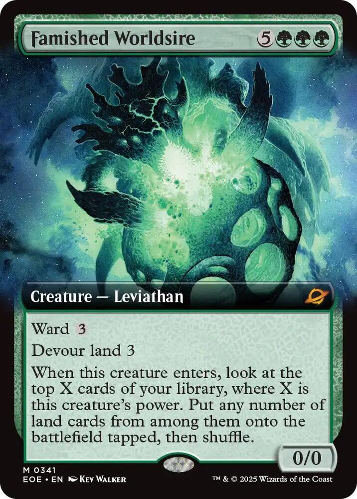 Famished Worldsire (Extended Art) 341 card from Edge of Eternities