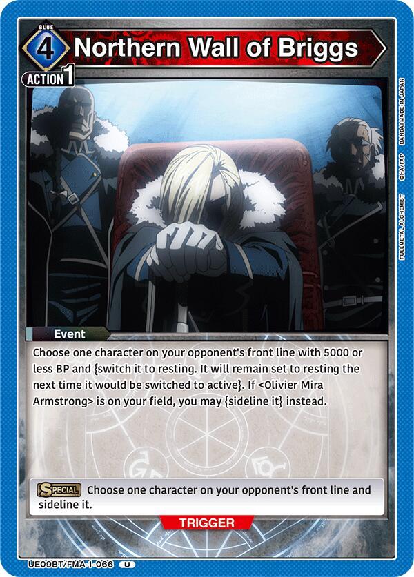 Northern Wall of Briggs UE09BT/FMA-1-066 card from UE09BT: FULLMETAL ALCHEMIST