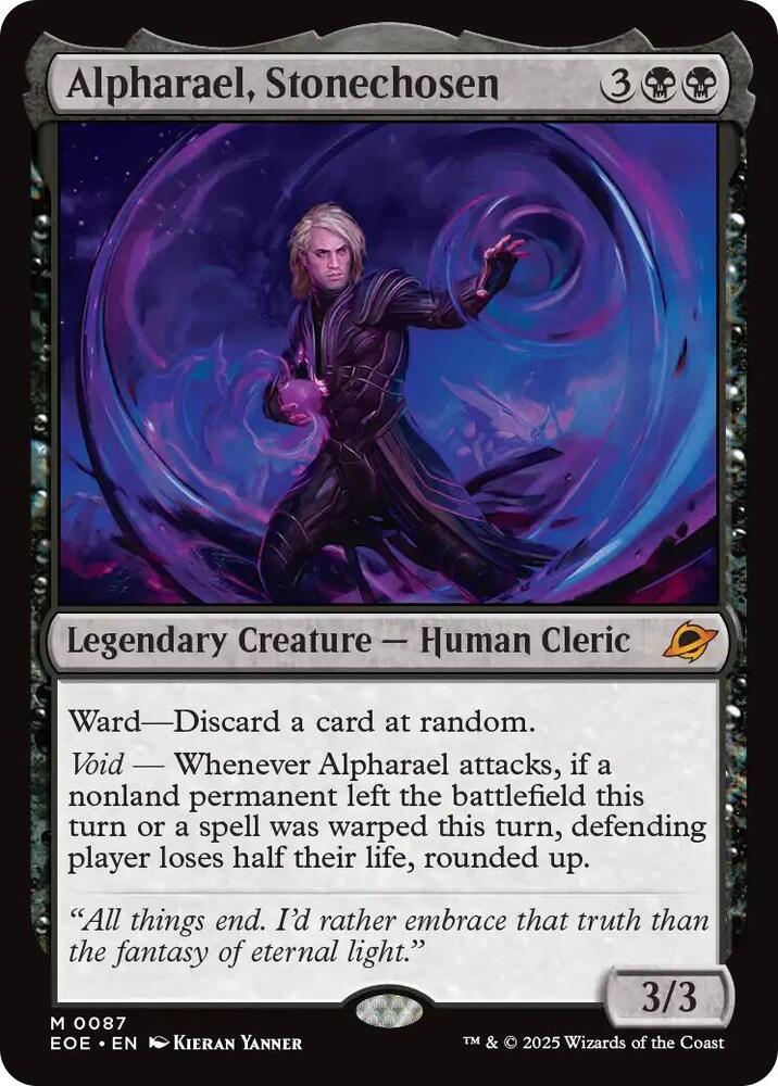 Alpharael, Stonechosen 87 card from Edge of Eternities
