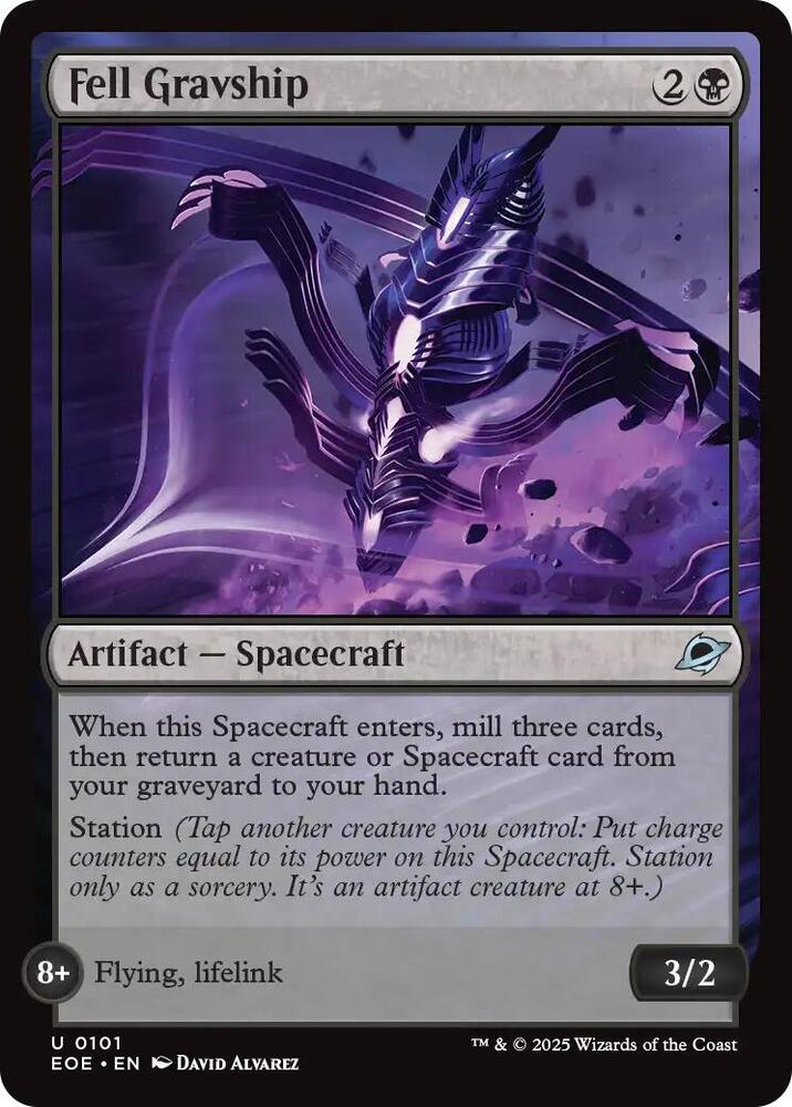 Fell Gravship 101 card from Edge of Eternities