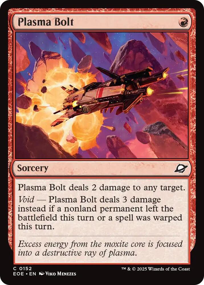 Plasma Bolt 152 card from Edge of Eternities
