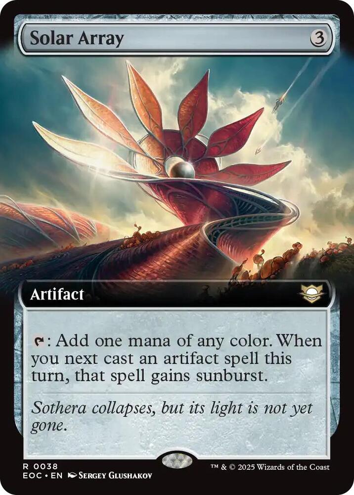 Solar Array (Extended Art) 38 card from Commander: Edge of Eternities