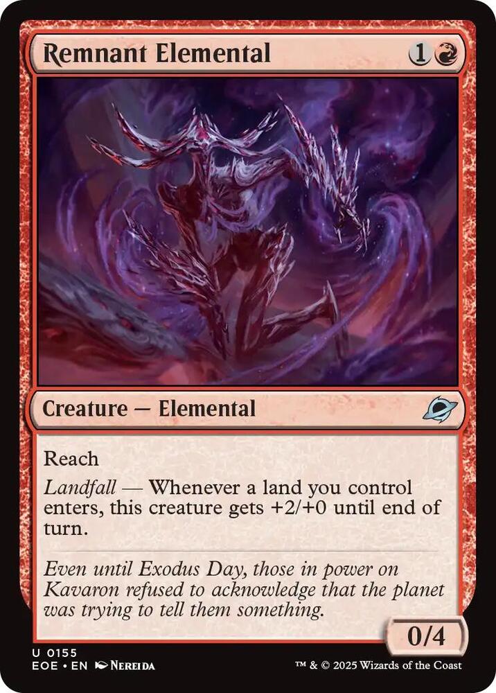 Remnant Elemental 155 card from Edge of Eternities