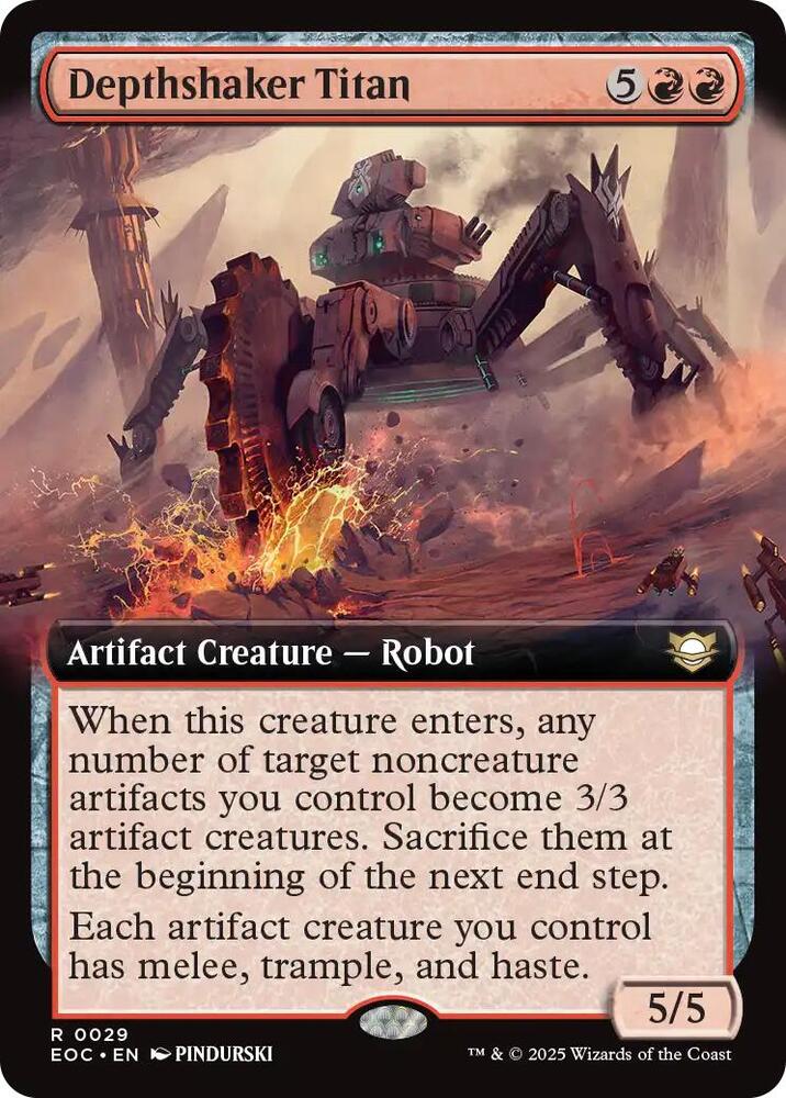 Depthshaker Titan (Extended Art) 29 card from Commander: Edge of Eternities